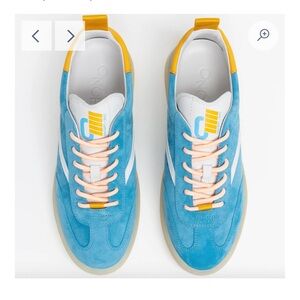 Stylish Blue and Yellow Women's Sneakers